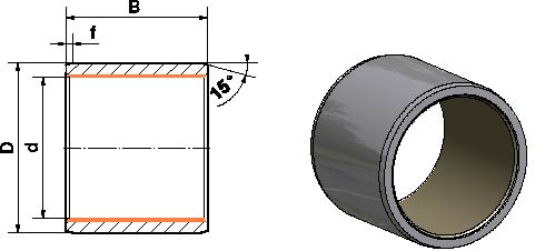 Zylindrische Gleitbuchse, Gleitlagerbuchse