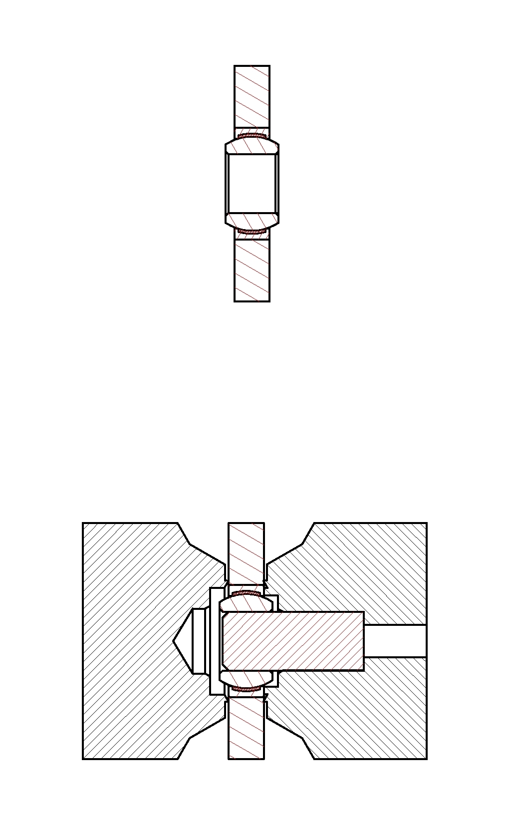 V-Groove and caulking tool